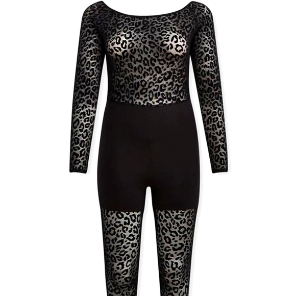 ❤️NWT VINTAGE TORRID CATSUIT - FULL LENGTH - LEOPARD ANIMAL PRINT PLUS SIZE - Picture 11 of 13
